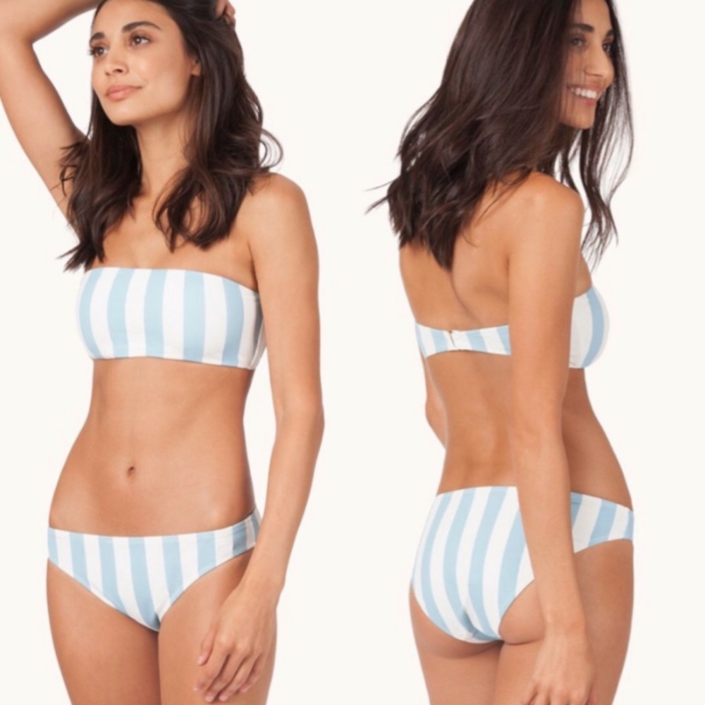 NWT Lively Cabana Stripe Bandeau Bikini Set Small